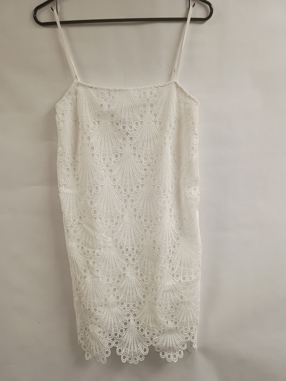 Zara White Lace Slip Mini Dress